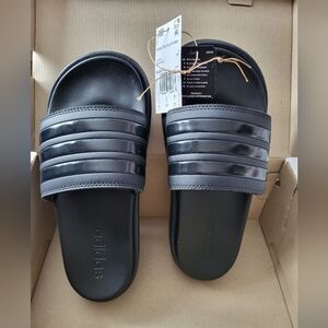 Adidas Black Adilette Slides Plateform Women's Size 6 NWT